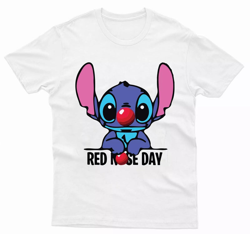 Children red nose day  short sleeve t shirt pressed