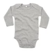 Baby long sleeve bodysuit pressed